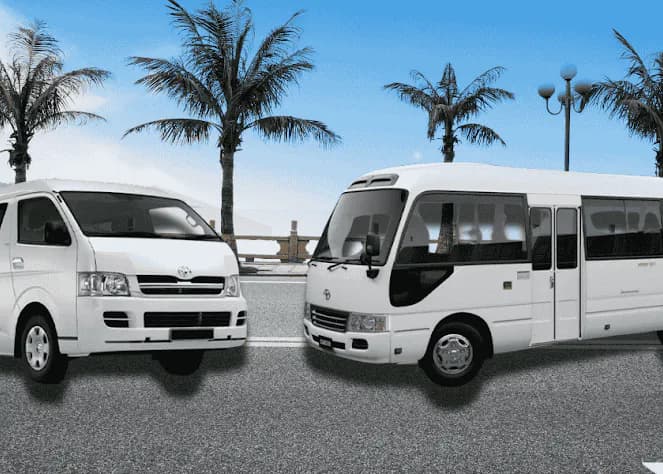M1 Car Lift fleet of vans and buses serving the Sharjah–Dubai corridor